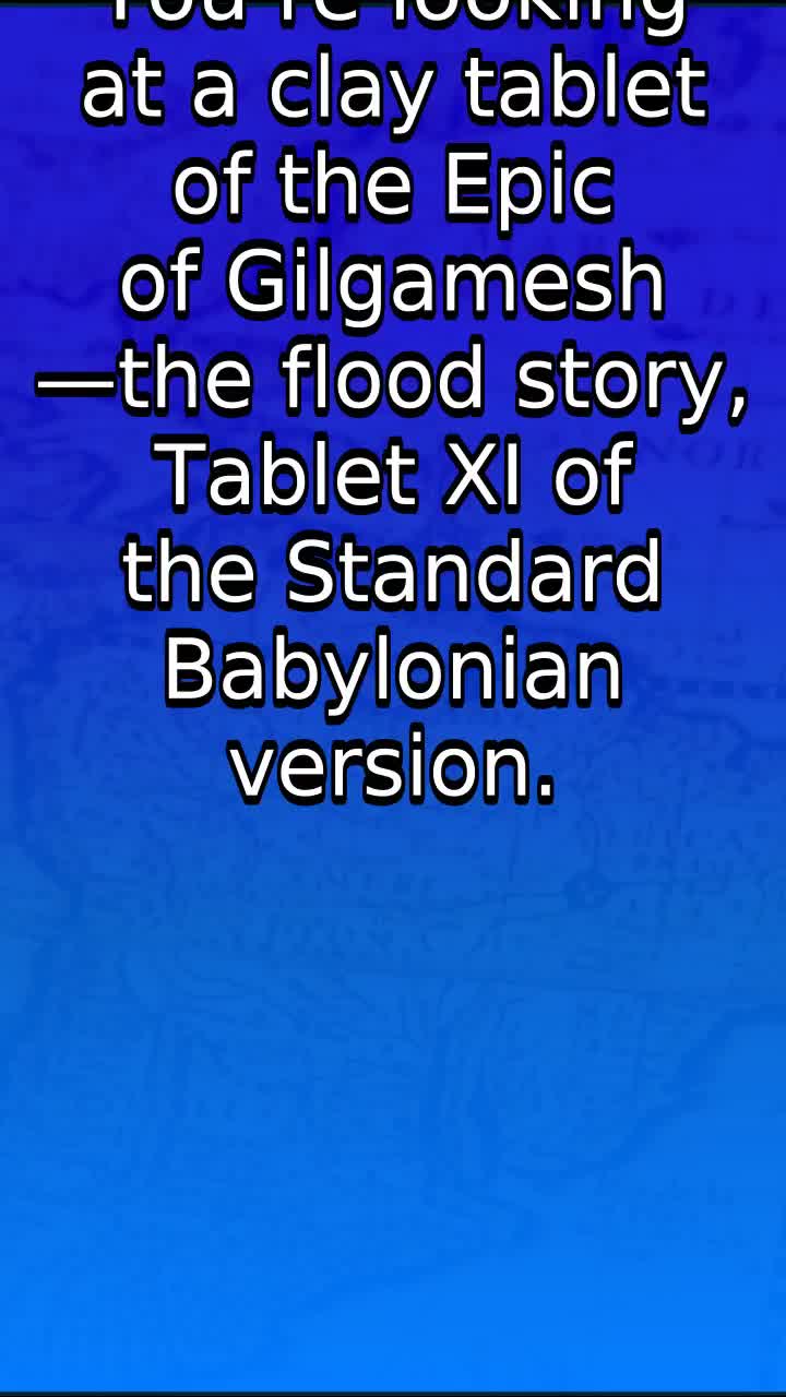 The Epic of Gilgamesh Tablet and the Flood Story